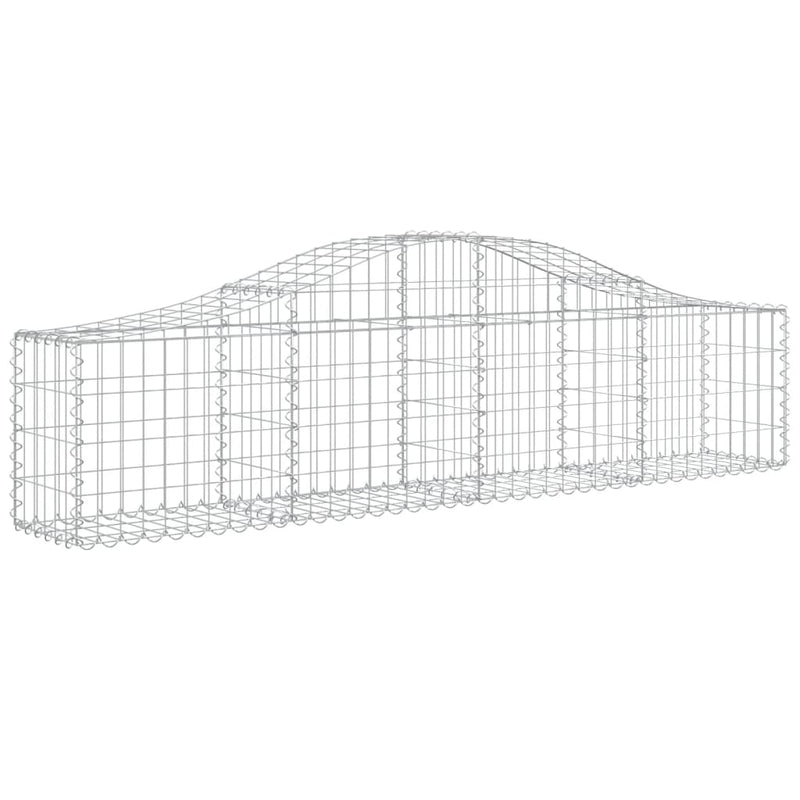 Arched Gabion Baskets 2 pcs 200x30x40/60 cm Galvanised Iron