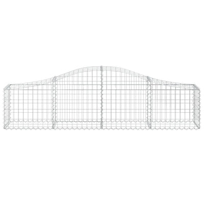 Arched Gabion Baskets 2 pcs 200x30x40/60 cm Galvanised Iron