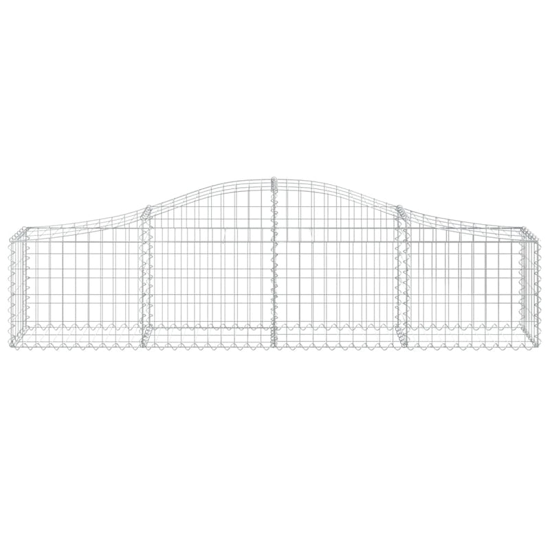 Arched Gabion Baskets 2 pcs 200x30x40/60 cm Galvanised Iron