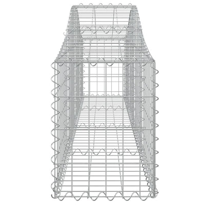 Arched Gabion Baskets 2 pcs 200x30x40/60 cm Galvanised Iron