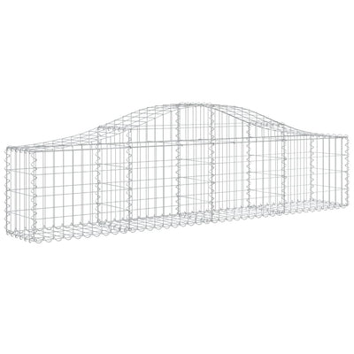 Arched Gabion Baskets 4 pcs 200x30x40/60 cm Galvanised Iron