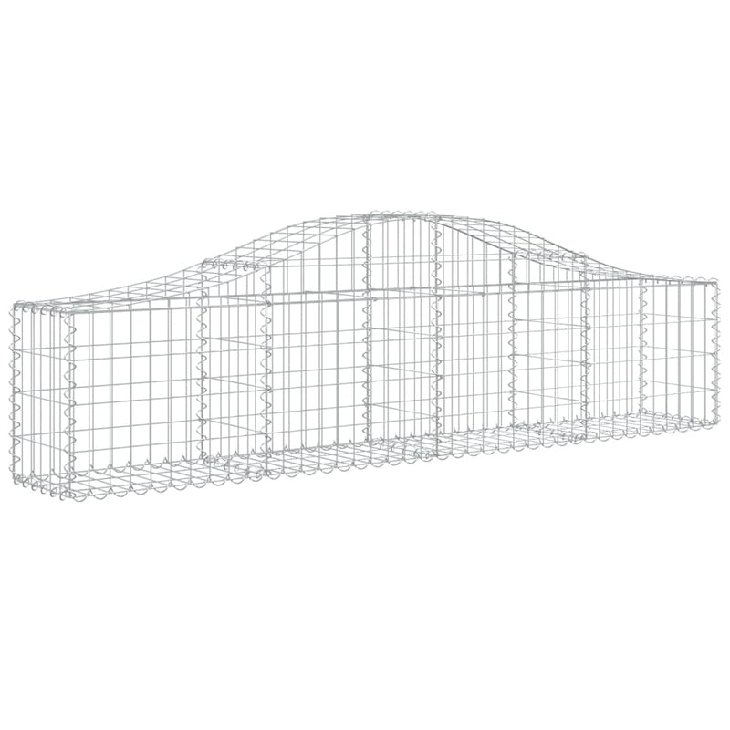 Arched Gabion Baskets 4 pcs 200x30x40/60 cm Galvanised Iron