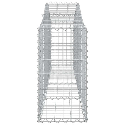 Arched Gabion Baskets 2 pcs 200x30x60/80 cm Galvanised Iron