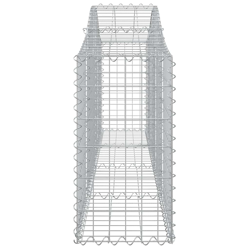 Arched Gabion Baskets 2 pcs 200x30x60/80 cm Galvanised Iron