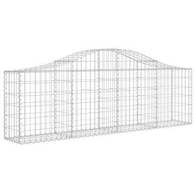 Arched Gabion Baskets 3 pcs 200x30x60/80 cm Galvanised Iron