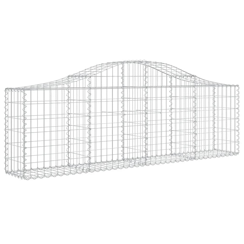 Arched Gabion Baskets 3 pcs 200x30x60/80 cm Galvanised Iron