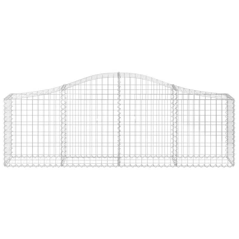 Arched Gabion Baskets 3 pcs 200x30x60/80 cm Galvanised Iron