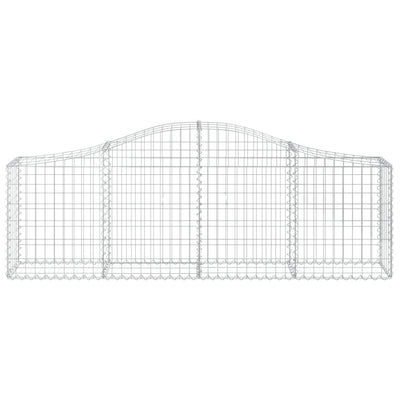 Arched Gabion Baskets 4 pcs 200x30x60/80 cm Galvanised Iron