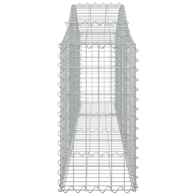 Arched Gabion Baskets 4 pcs 200x30x60/80 cm Galvanised Iron