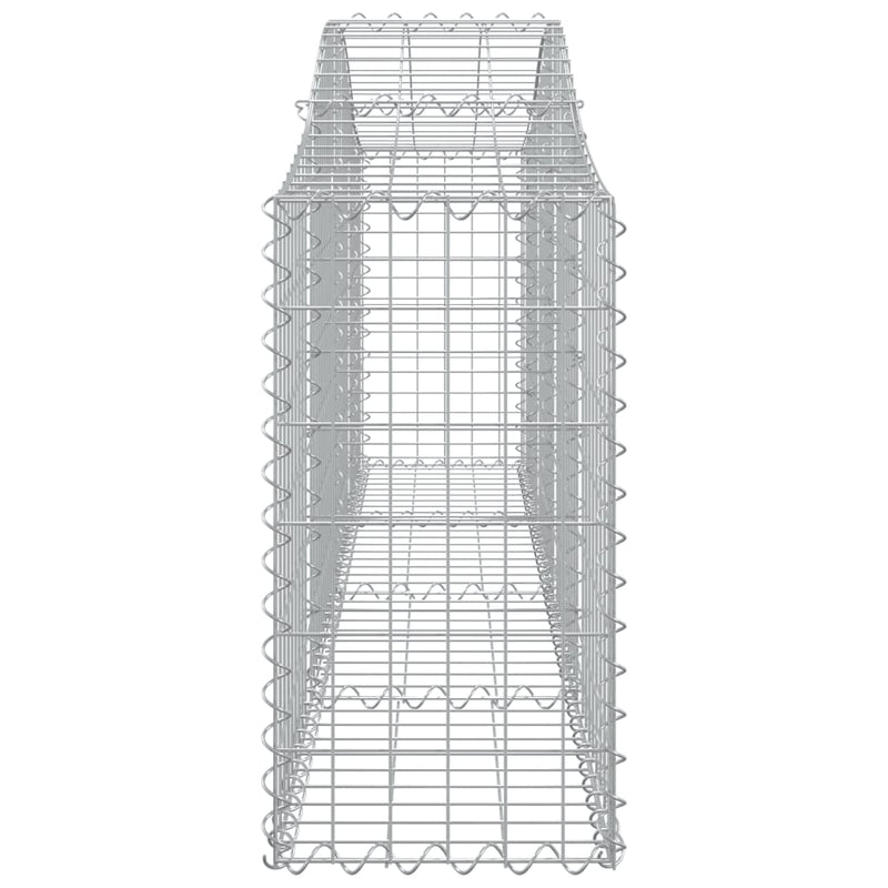 Arched Gabion Baskets 4 pcs 200x30x60/80 cm Galvanised Iron