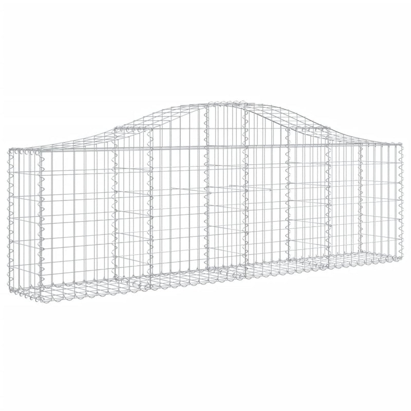 Arched Gabion Baskets 6 pcs 200x30x60/80 cm Galvanised Iron