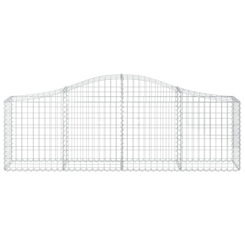 Arched Gabion Baskets 6 pcs 200x30x60/80 cm Galvanised Iron