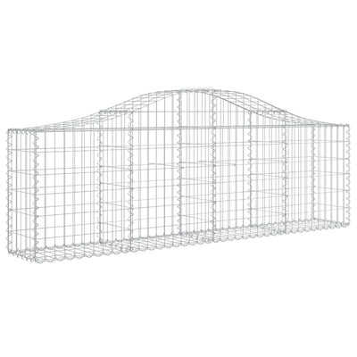 Arched Gabion Baskets 7 pcs 200x30x60/80 cm Galvanised Iron