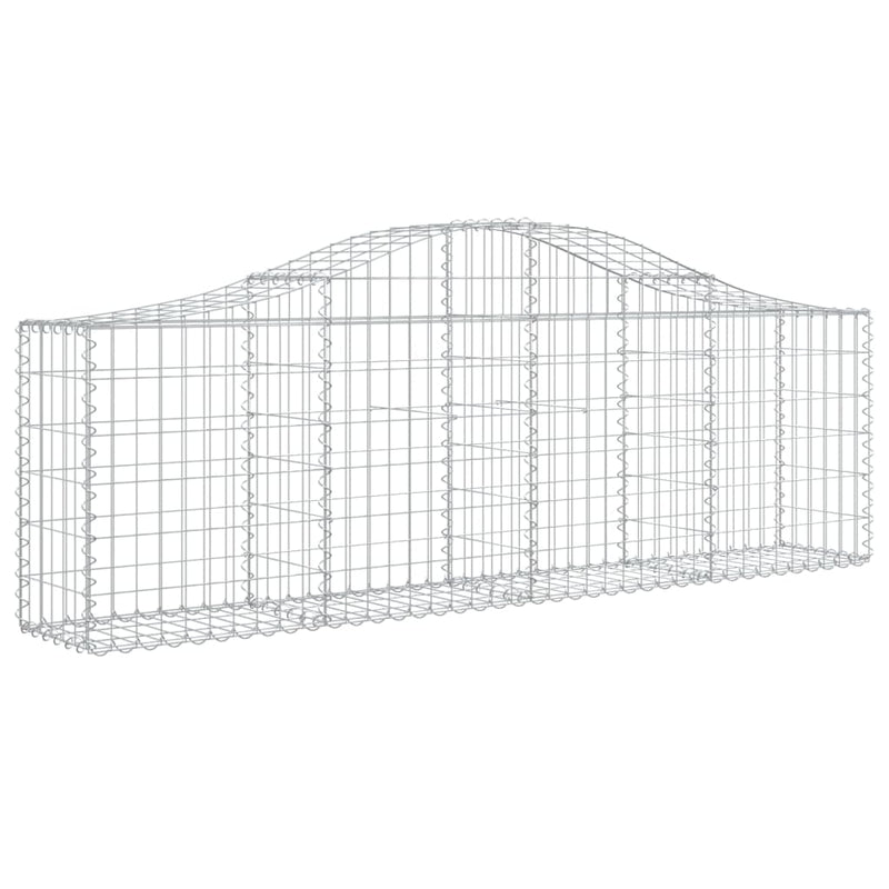 Arched Gabion Baskets 7 pcs 200x30x60/80 cm Galvanised Iron