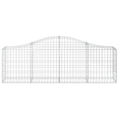 Arched Gabion Baskets 7 pcs 200x30x60/80 cm Galvanised Iron