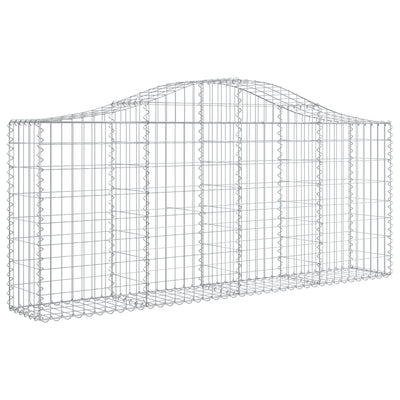 Arched Gabion Baskets 10 pcs 200x30x80/100 cm Galvanised Iron