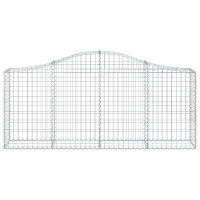 Arched Gabion Baskets 10 pcs 200x30x80/100 cm Galvanised Iron