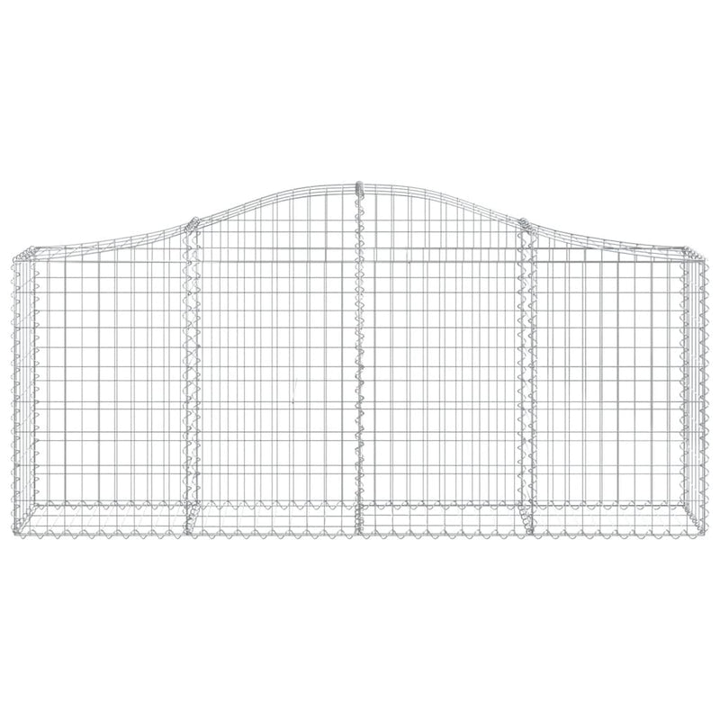 Arched Gabion Baskets 10 pcs 200x30x80/100 cm Galvanised Iron