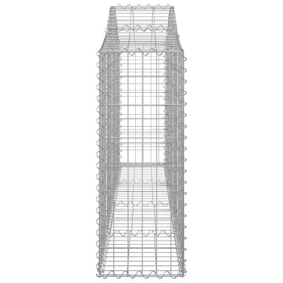 Arched Gabion Baskets 10 pcs 200x30x80/100 cm Galvanised Iron