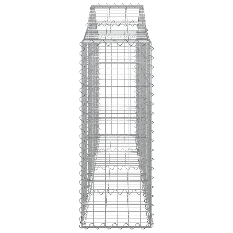 Arched Gabion Baskets 10 pcs 200x30x80/100 cm Galvanised Iron