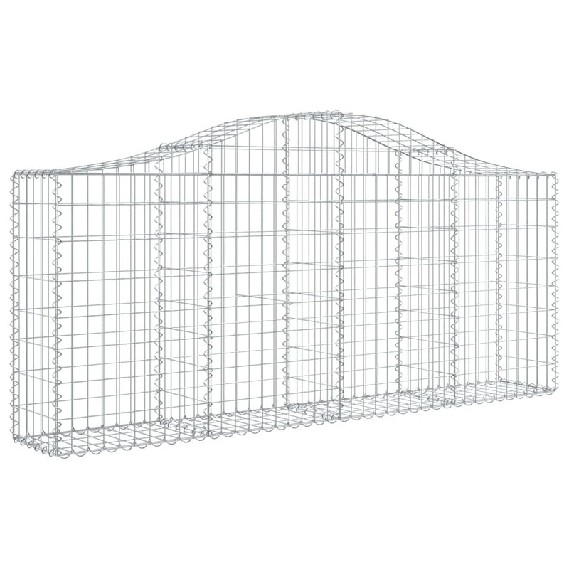 Arched Gabion Baskets 11 pcs 200x30x80/100 cm Galvanised Iron