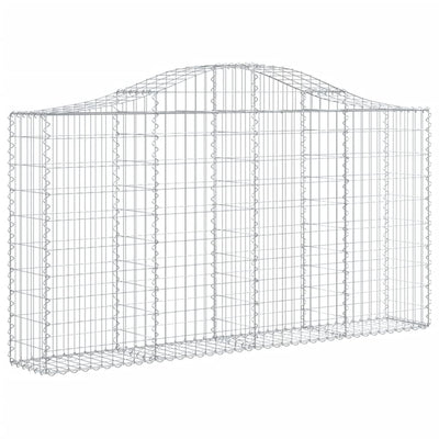 Arched Gabion Baskets 4 pcs 200x30x100/120 cm Galvanised Iron