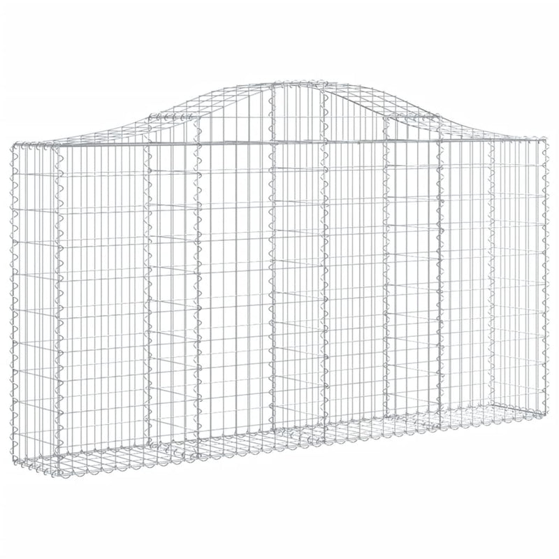 Arched Gabion Baskets 4 pcs 200x30x100/120 cm Galvanised Iron