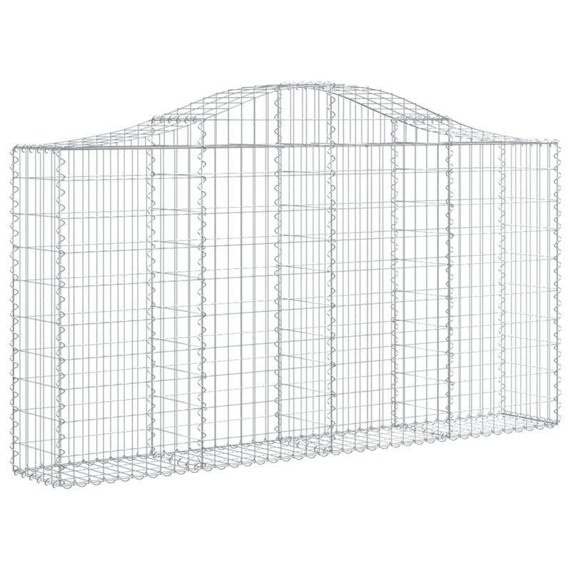 Arched Gabion Baskets 8 pcs 200x30x100/120 cm Galvanised Iron