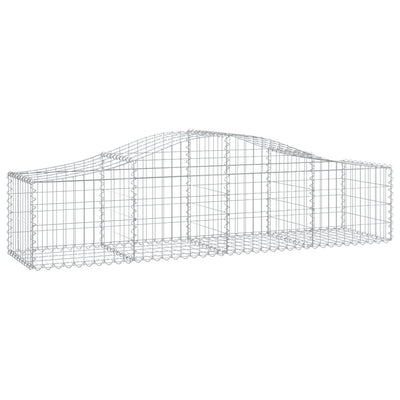 Arched Gabion Baskets 2 pcs 200x50x40/60 cm Galvanised Iron