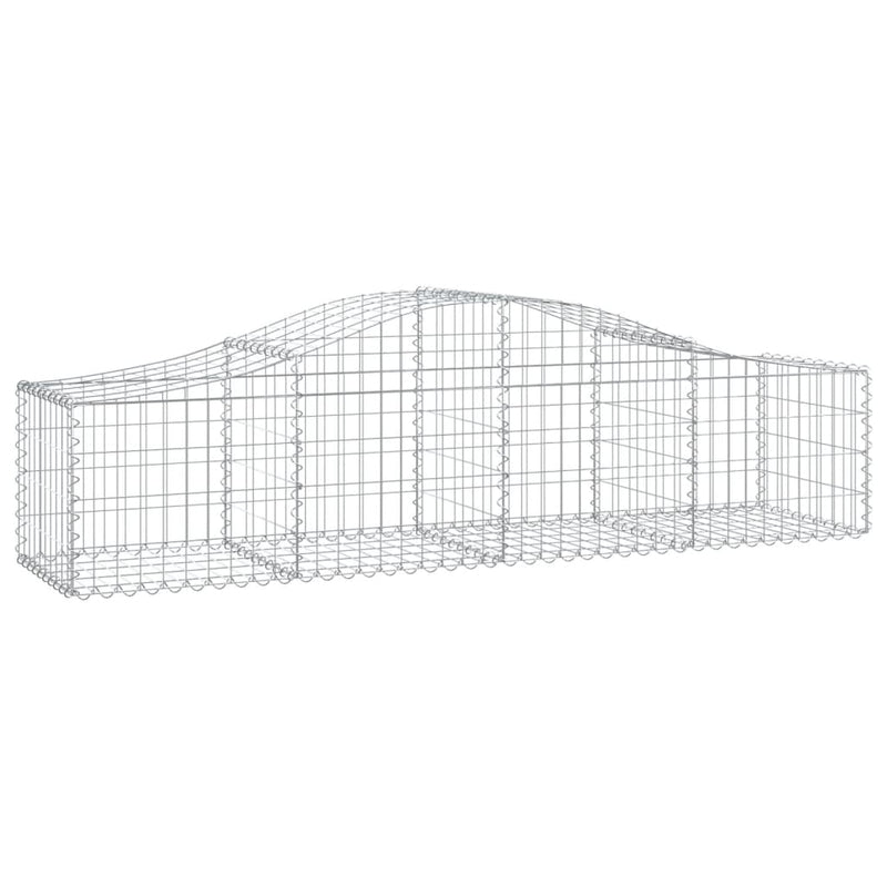 Arched Gabion Baskets 2 pcs 200x50x40/60 cm Galvanised Iron