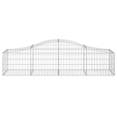 Arched Gabion Baskets 2 pcs 200x50x40/60 cm Galvanised Iron