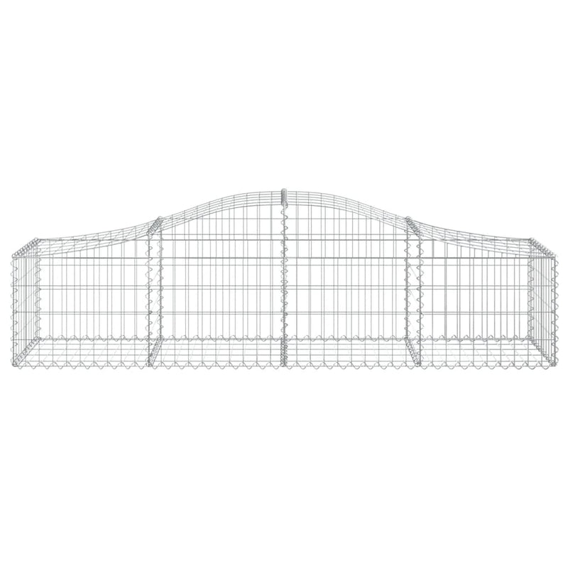 Arched Gabion Baskets 2 pcs 200x50x40/60 cm Galvanised Iron