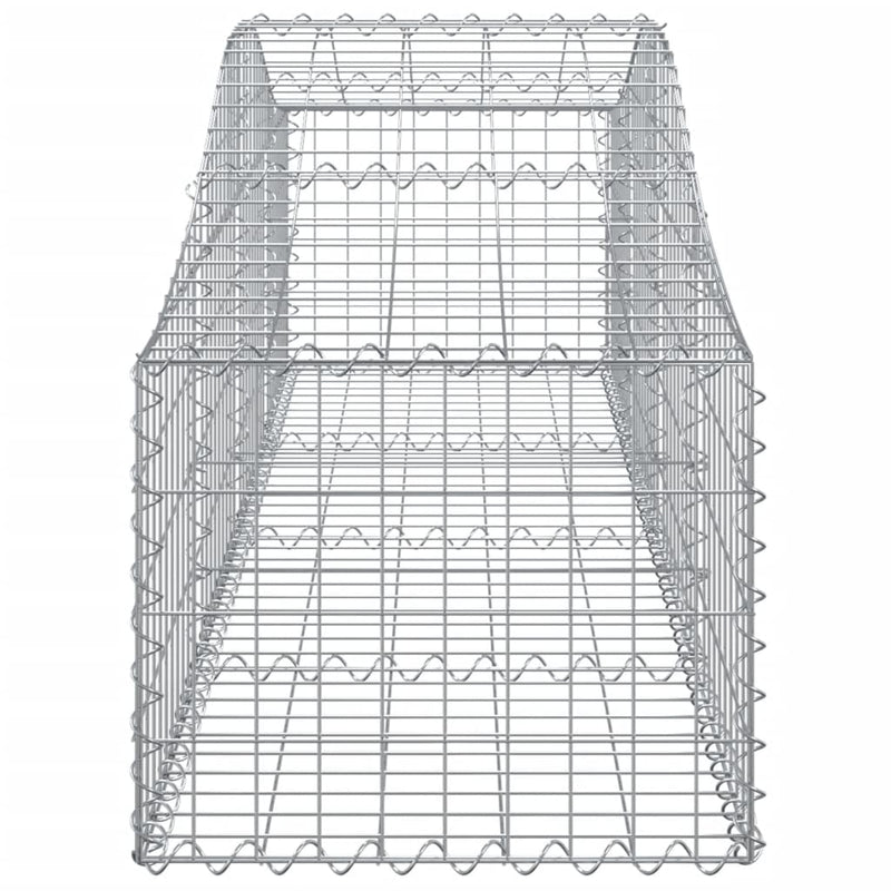 Arched Gabion Baskets 2 pcs 200x50x40/60 cm Galvanised Iron