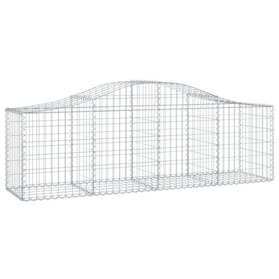 Arched Gabion Baskets 6 pcs 200x50x60/80 cm Galvanised Iron