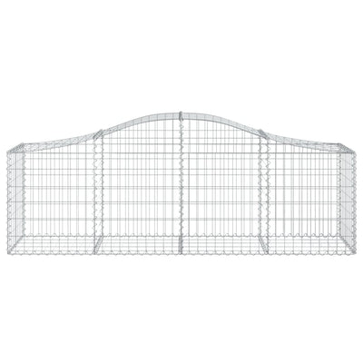 Arched Gabion Baskets 6 pcs 200x50x60/80 cm Galvanised Iron