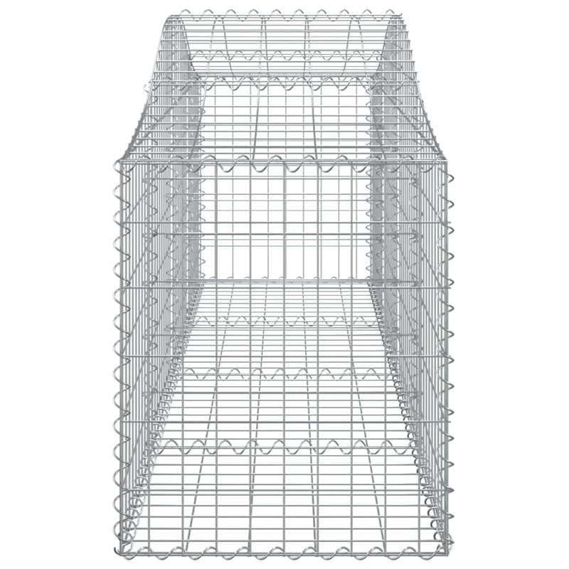 Arched Gabion Baskets 6 pcs 200x50x60/80 cm Galvanised Iron