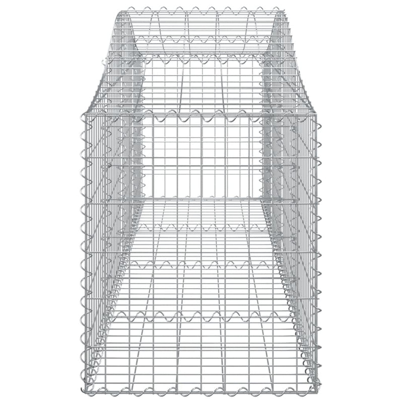 Arched Gabion Baskets 7 pcs 200x50x60/80 cm Galvanised Iron