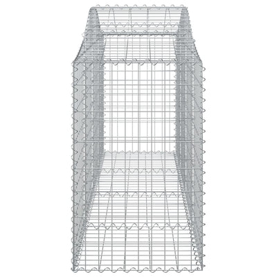 Arched Gabion Baskets 2 pcs 200x50x80/100 cm Galvanised Iron