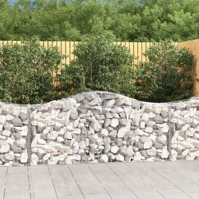 Arched Gabion Baskets 2 pcs 200x50x80/100 cm Galvanised Iron