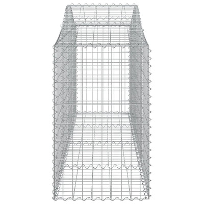 Arched Gabion Baskets 10 pcs 200x50x80/100 cm Galvanised Iron