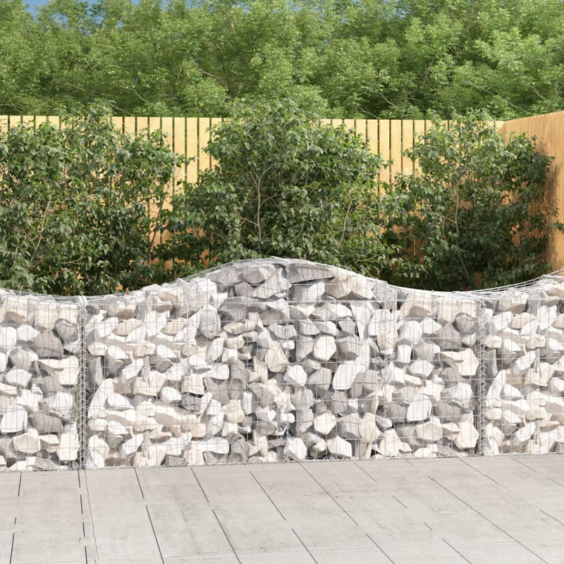 Arched Gabion Baskets 13 pcs 200x50x80/100 cm Galvanised Iron