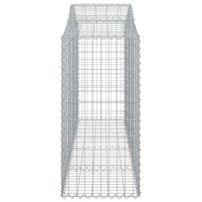 Arched Gabion Baskets 2 pcs 200x50x100/120 cm Galvanised Iron