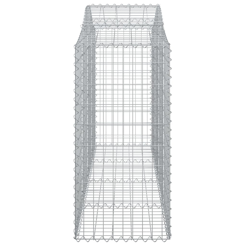 Arched Gabion Baskets 2 pcs 200x50x100/120 cm Galvanised Iron