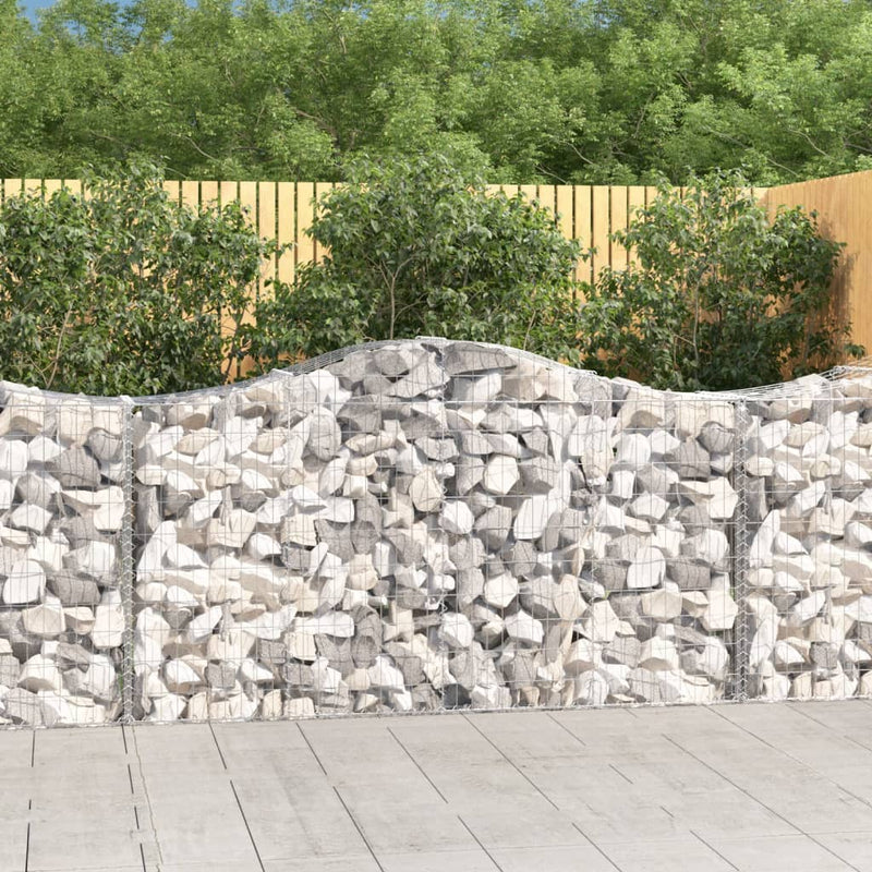 Arched Gabion Baskets 6 pcs 200x50x100/120 cm Galvanised Iron