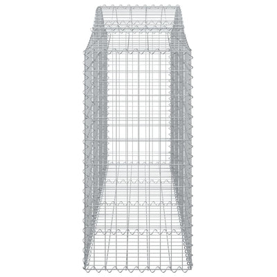 Arched Gabion Baskets 2 pcs 200x50x120/140 cm Galvanised Iron