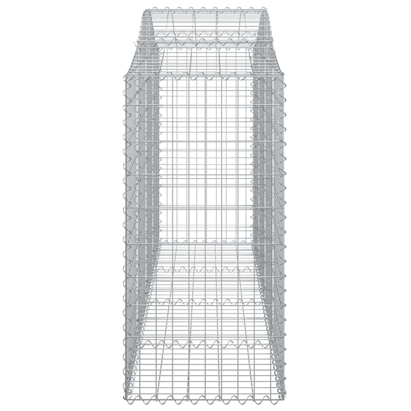 Arched Gabion Baskets 2 pcs 200x50x120/140 cm Galvanised Iron