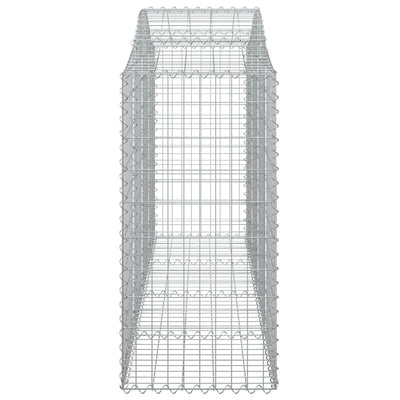 Arched Gabion Baskets 3 pcs 200x50x120/140 cm Galvanised Iron