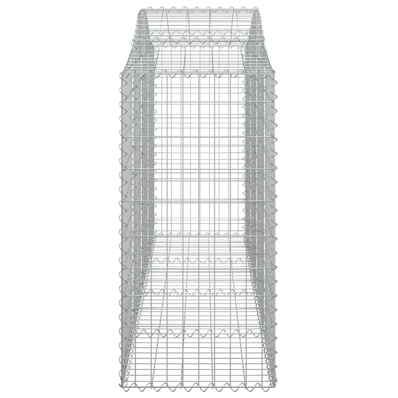 Arched Gabion Baskets 3 pcs 200x50x120/140 cm Galvanised Iron