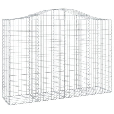 Arched Gabion Baskets 3 pcs 200x50x140/160 cm Galvanised Iron