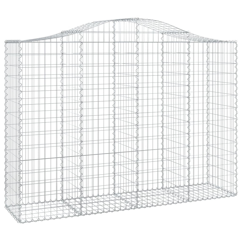 Arched Gabion Baskets 3 pcs 200x50x140/160 cm Galvanised Iron